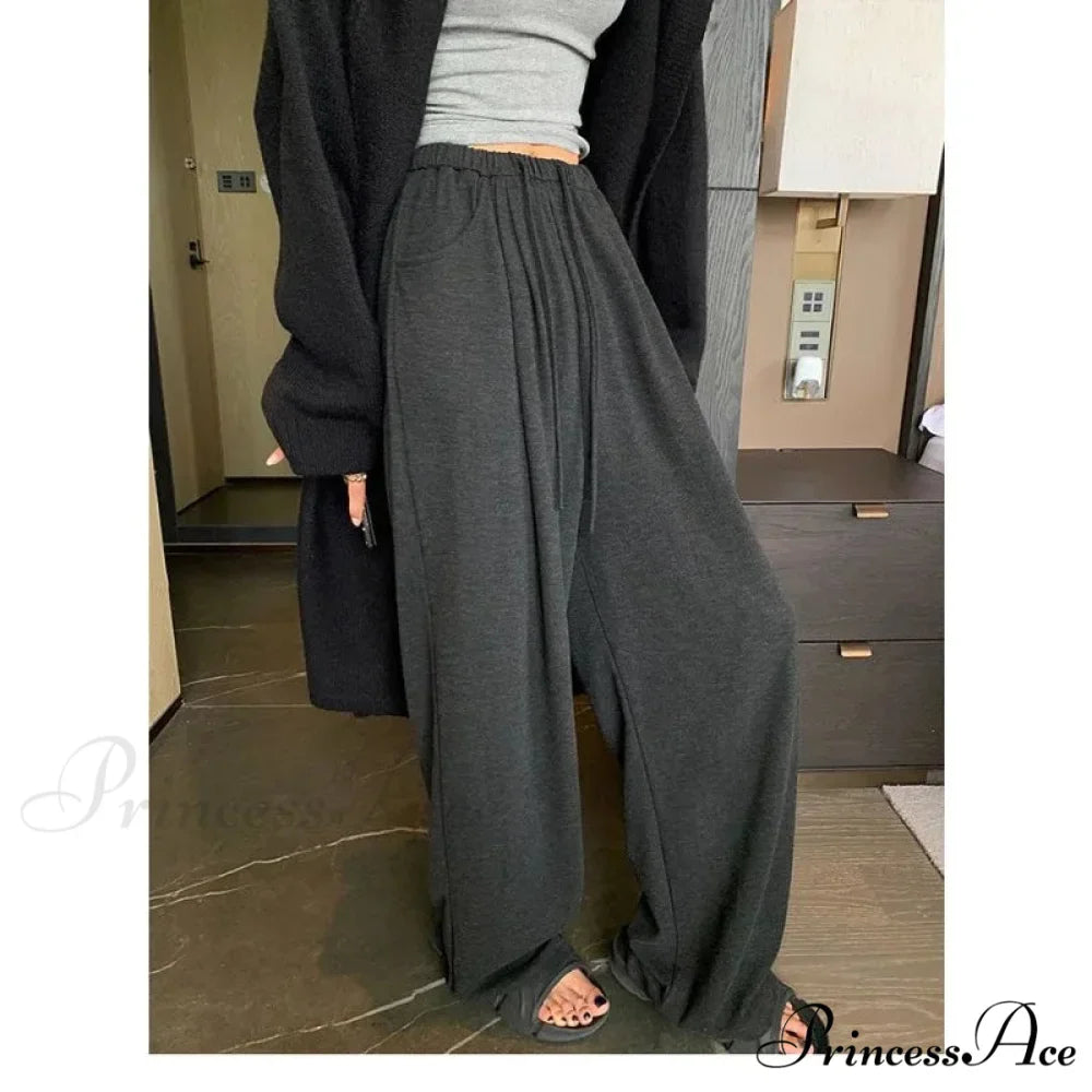 Gray Large Loose Trousers