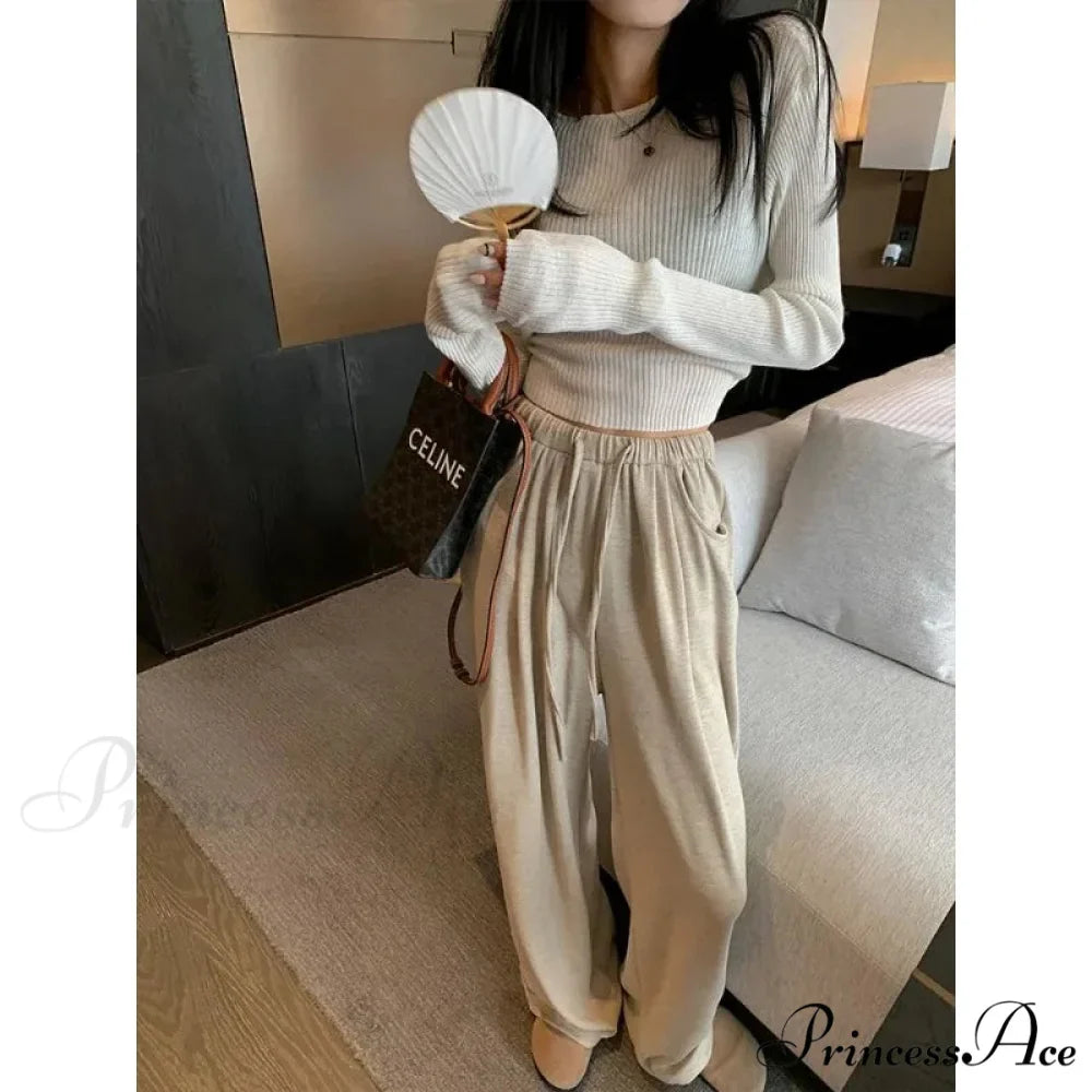 Gray Large Loose Trousers