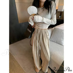 Gray Large Loose Trousers