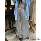 Gray Large Loose Trousers