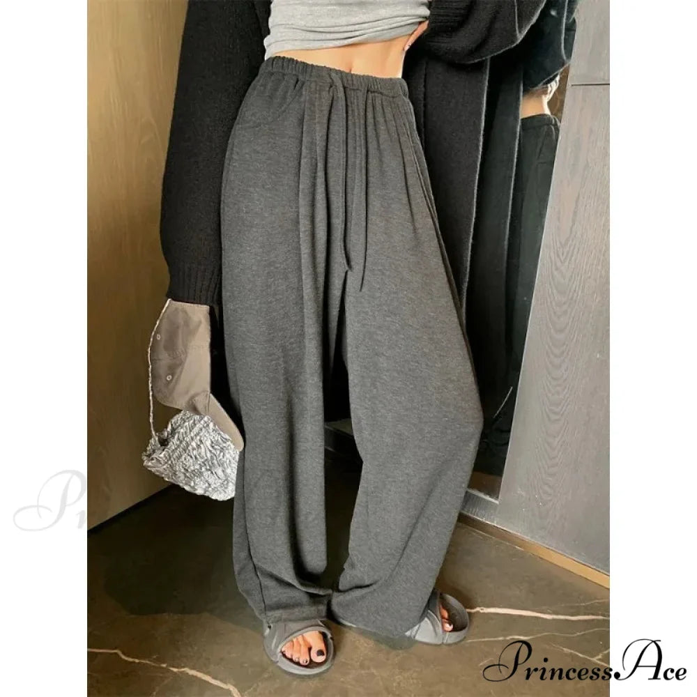 Gray Large Loose Trousers