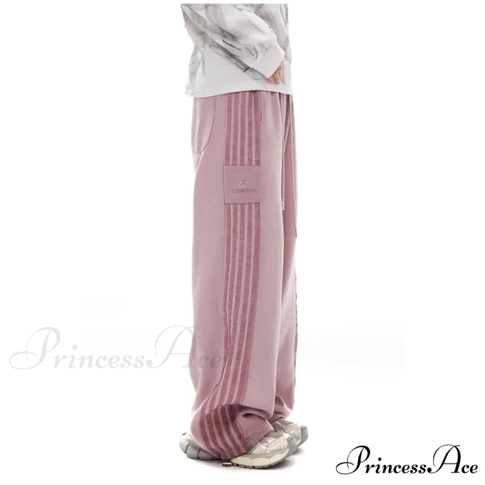 Gray Striped Movement Informal Trousers
