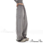 Gray Striped Movement Informal Trousers