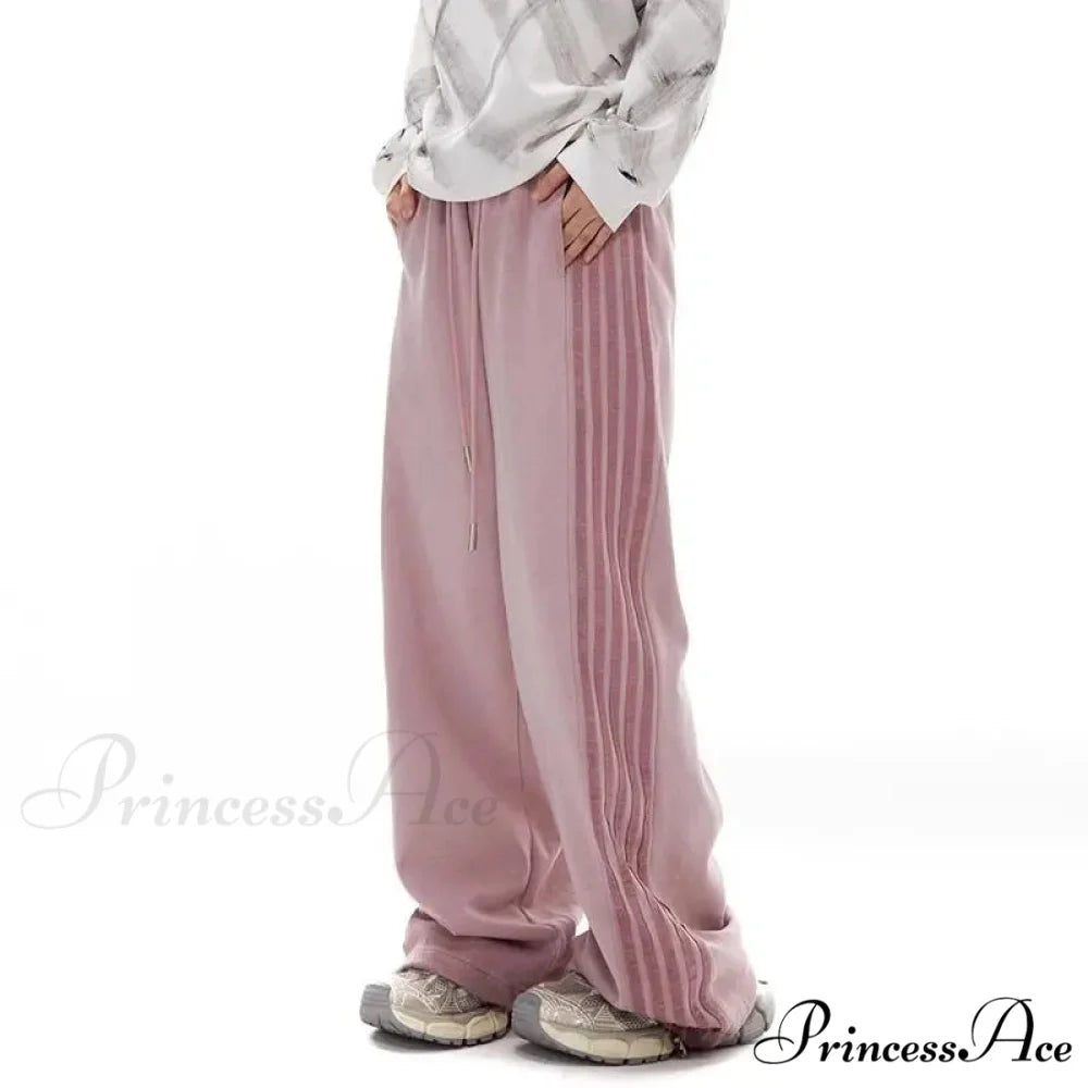 Gray Striped Movement Informal Trousers