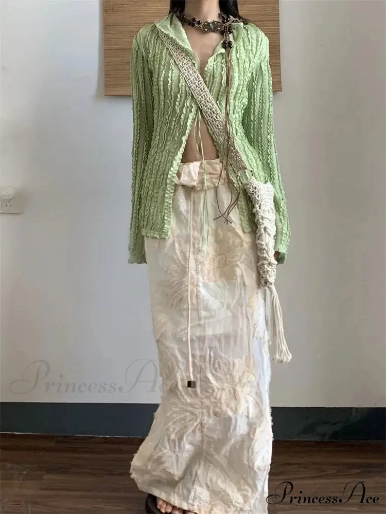 Green Classic Long Sleeve Top