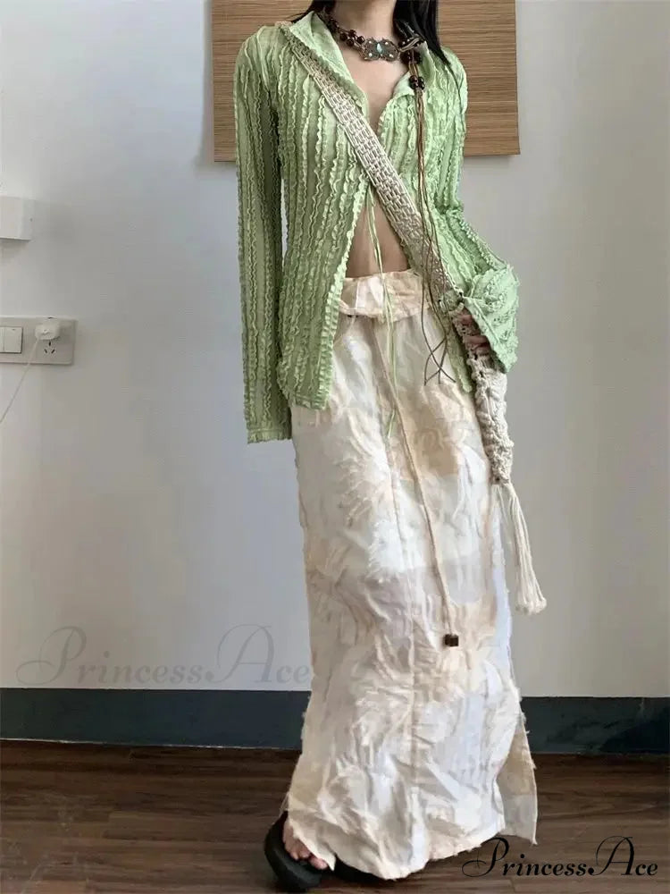 Green Classic Long Sleeve Top