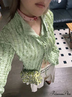 Green Classic Long Sleeve Top