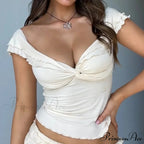 Green Cut Tie Crop Top