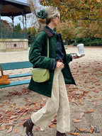 Green Patchwork Cotton Jacket