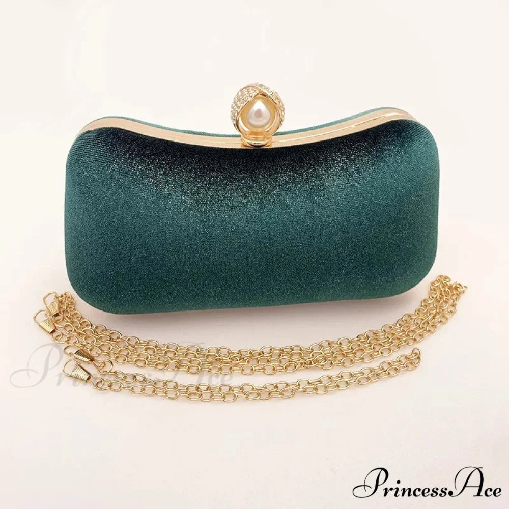 Green Retro Wedding Evening Clutch Purse