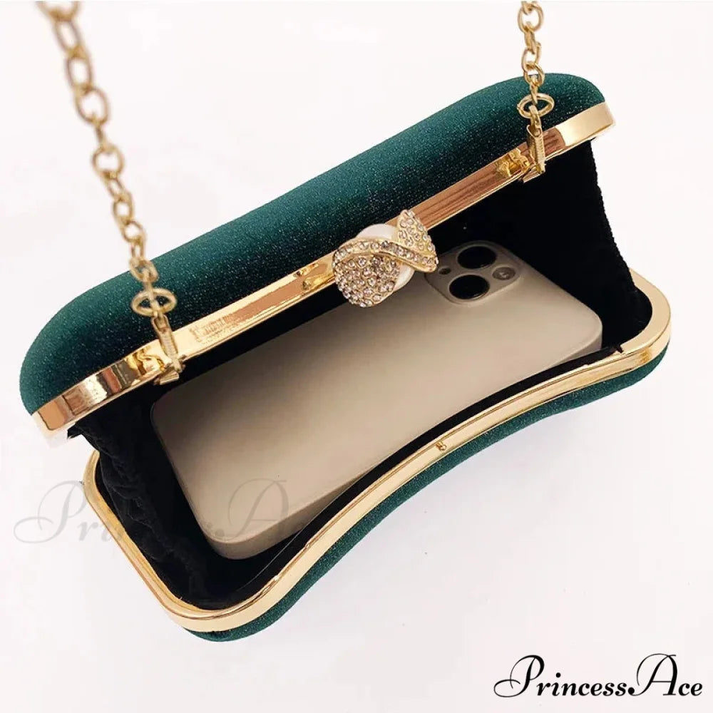 Green Retro Wedding Evening Clutch Purse