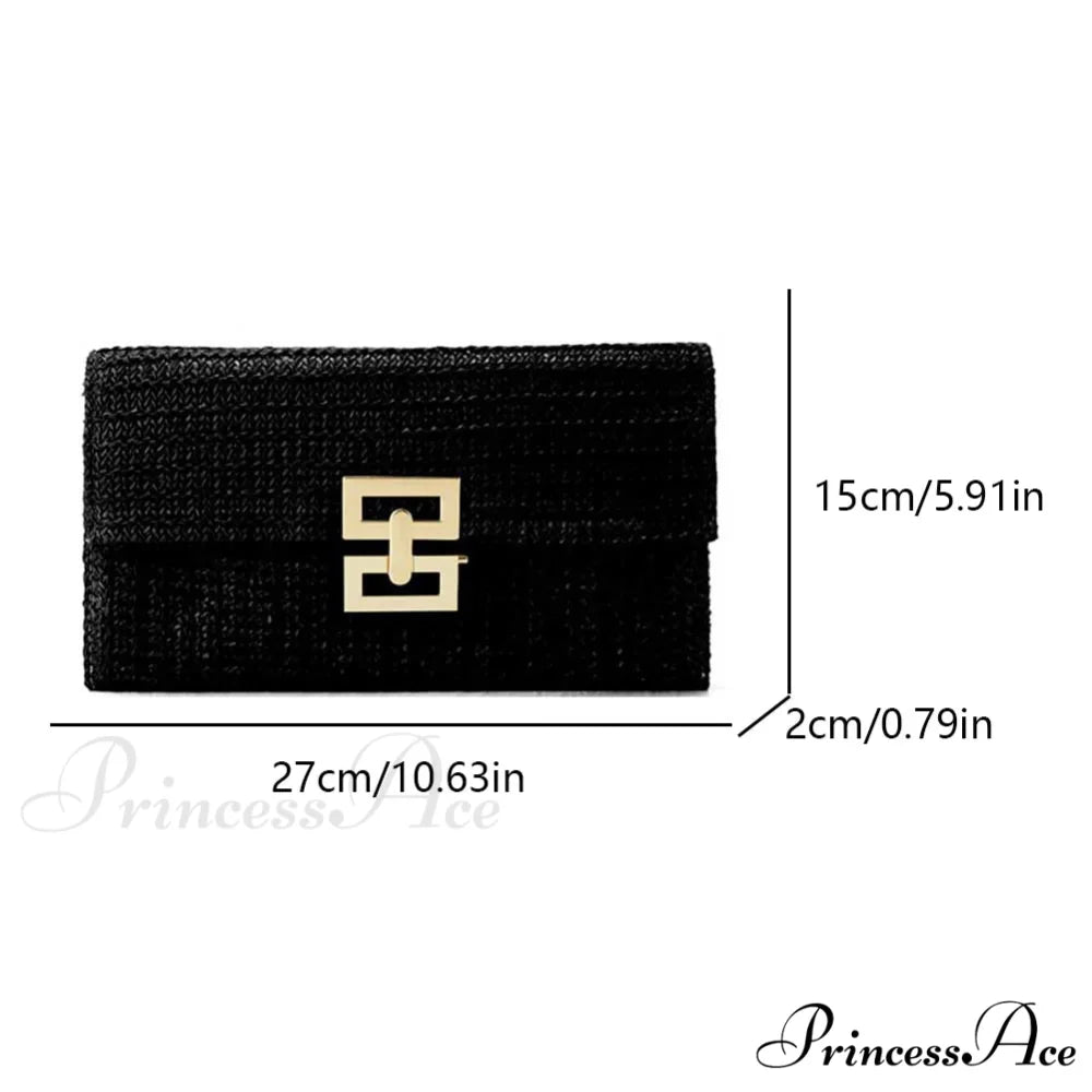 Green Woven Free-spirited Style Evening Clutch