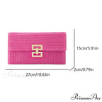 Green Woven Free-spirited Style Evening Clutch