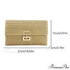Green Woven Free-spirited Style Evening Clutch