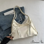 Grey Arch Synthetic Leather Shoulder Bag