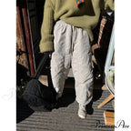 Grey Brushed Winter Korean Stylish Trousers