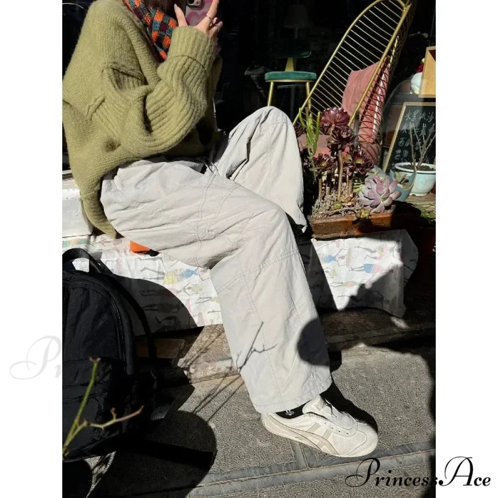 Grey Brushed Winter Korean Stylish Trousers