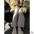 Grey Brushed Winter Korean Stylish Trousers