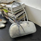 Grey Cushion Crossbody Shoulder Bag