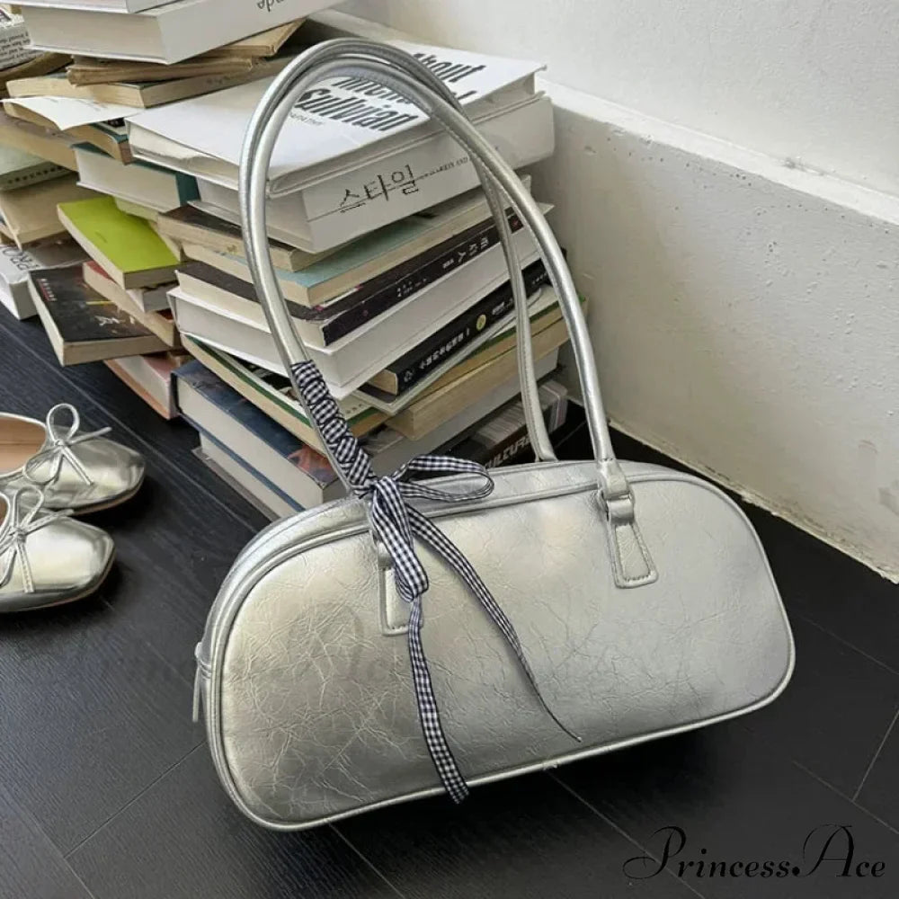 Grey Cushion Crossbody Shoulder Bag