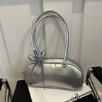 Grey Cushion Crossbody Shoulder Bag