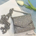 Grey Elegant Synthetic Leather Crossbody Purse