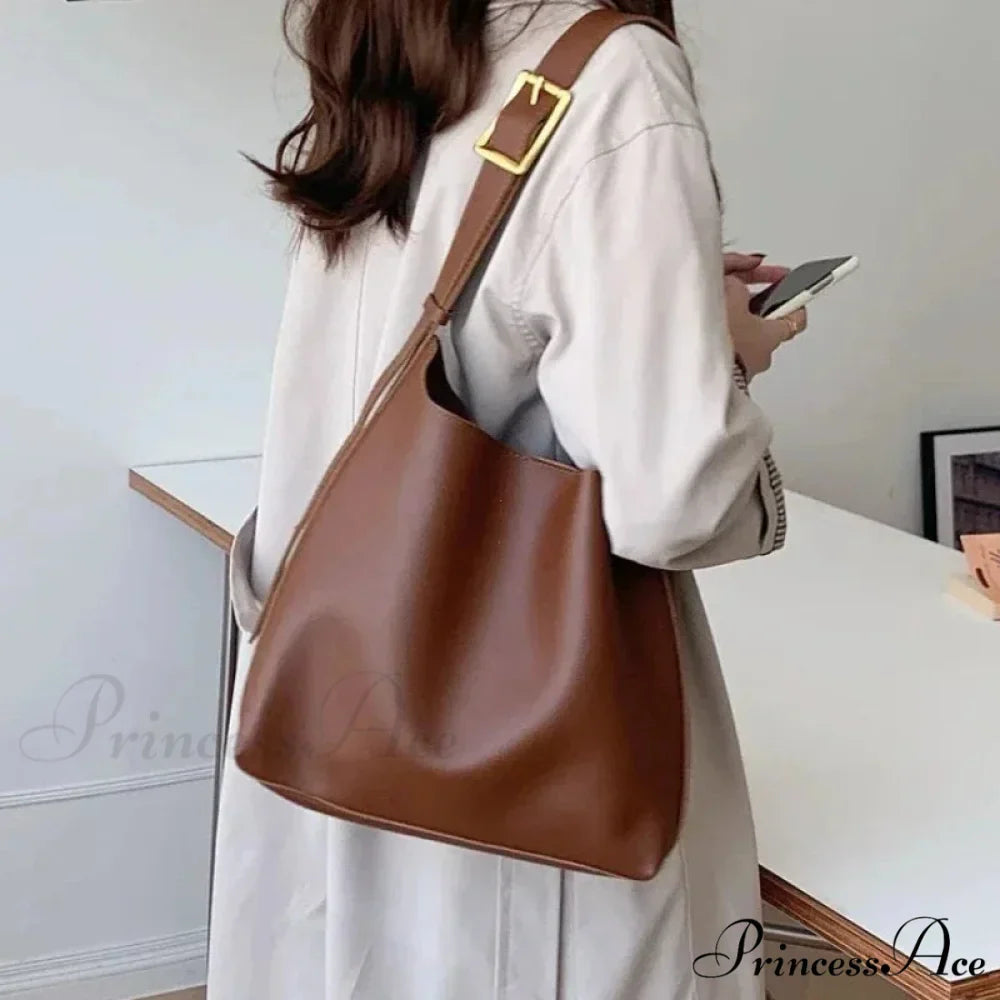 Grey Folded Cinched Shoulder Purse