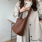 Grey Folded Cinched Shoulder Purse