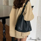 Grey Folded Cinched Shoulder Purse