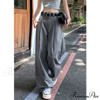 Grey Retro Women Suit Trousers
