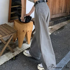 Grey Retro Women Suit Trousers