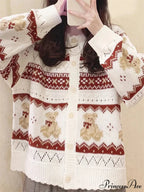 Grizzly Mark Long Sleeve Button-Up Sweater