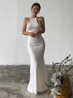 Halter Backless Maxi Dress