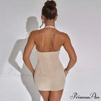 Halter Backless Sequin Mini Party Dress