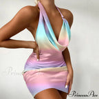 Halter Backless Sleeveless Tight Mini Bodycon Dress