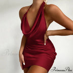 Halter Backless Sleeveless Tight Mini Bodycon Dress