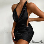 Halter Backless Sleeveless Tight Mini Bodycon Dress