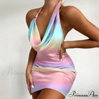 Halter Backless Sleeveless Tight Mini Bodycon Dress