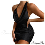 Halter Backless Sleeveless Tight Mini Bodycon Dress