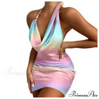 Halter Backless Sleeveless Tight Mini Bodycon Dress