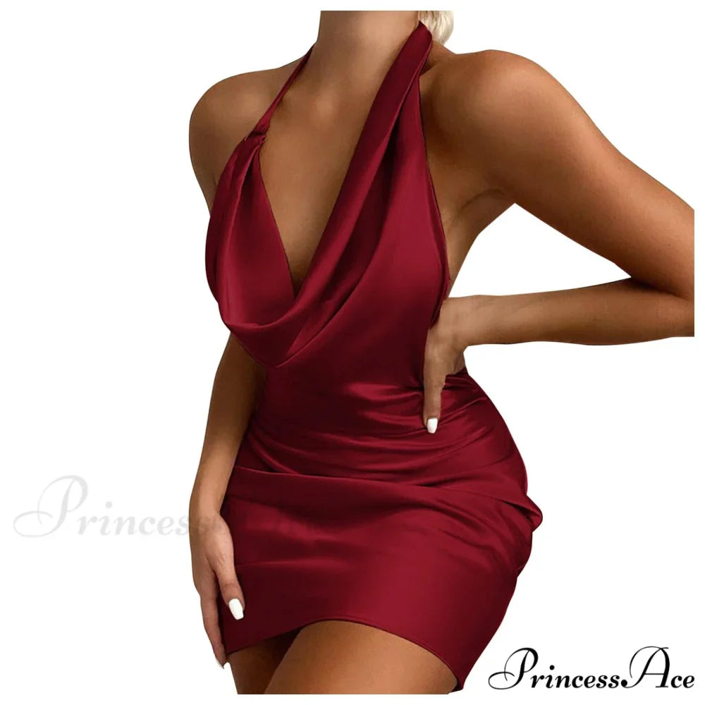 Halter Backless Sleeveless Tight Mini Bodycon Dress