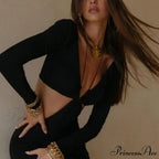 Halter Cut Out Fashion Outfits Maxi Dress