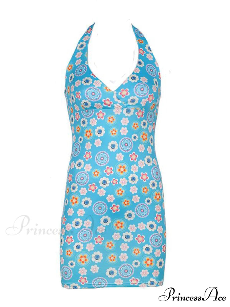 Halter Denim Graceful Corset Top