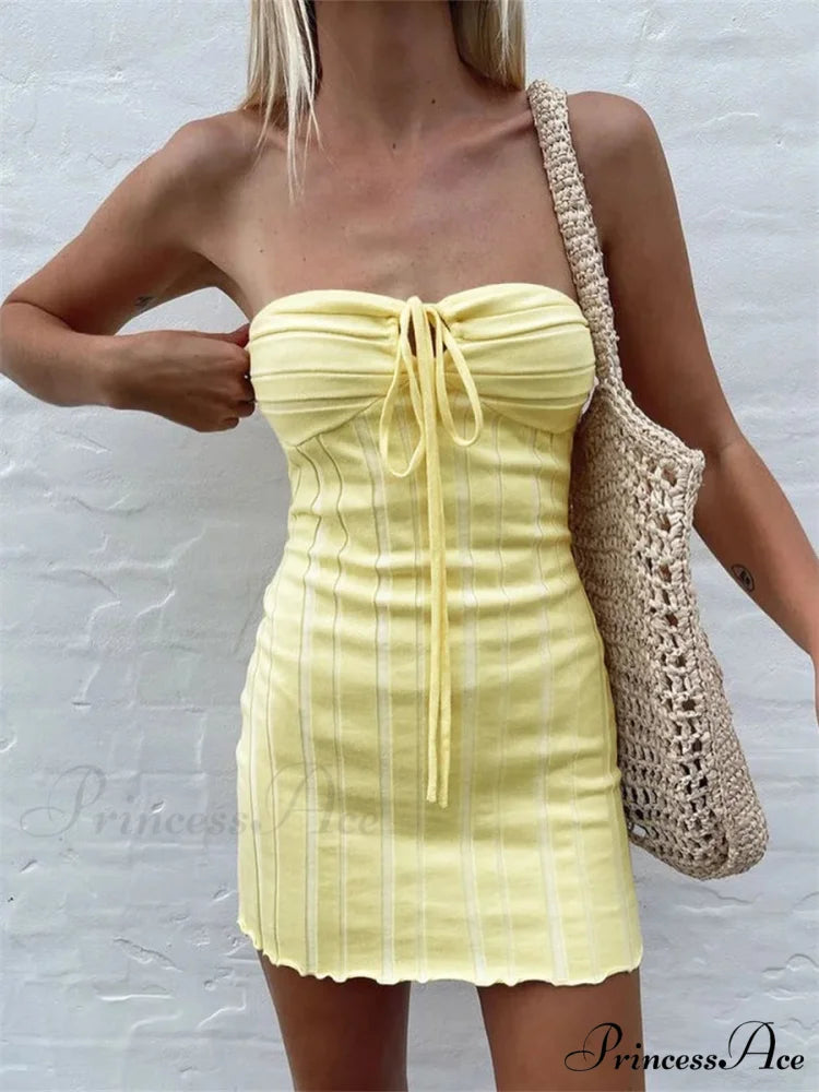 Halter Knitted Envelop Mini Dress