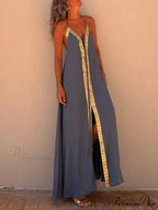 Halter Neck Casual Charming Resort Maxi Dress