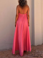 Halter Neck Casual Charming Resort Maxi Dress