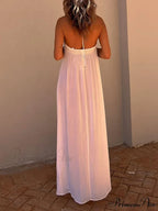 Halter Neck Casual Charming Resort Maxi Dress