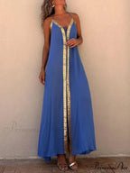 Halter Neck Casual Charming Resort Maxi Dress