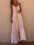 Halter Neck Casual Charming Resort Maxi Dress