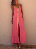 Halter Neck Casual Charming Resort Maxi Dress